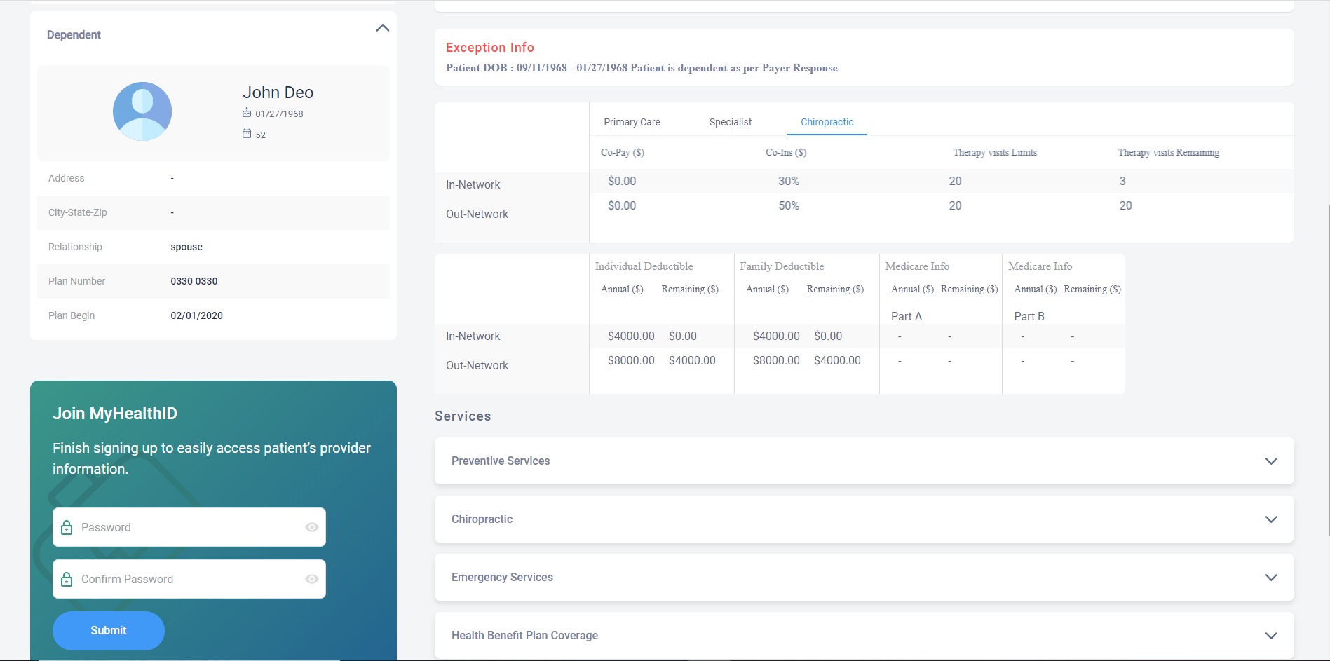 Provider Portal Screeshot4